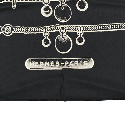 Hermes Silk Le Tresor De Medor Scarf 90 Black Creme 3 of 3