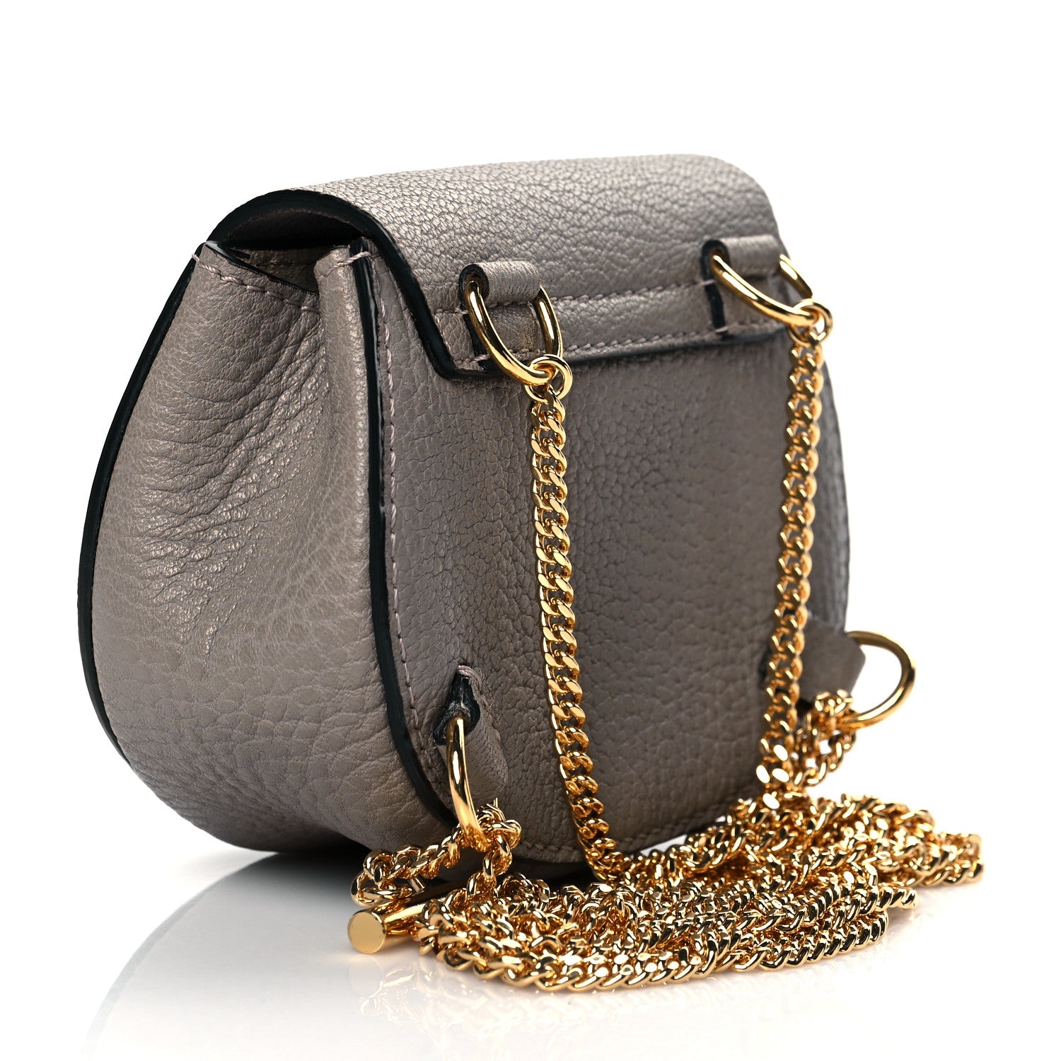 Chloe Grained Lambskin Mini Drew Crossbody Backpack Motty Grey 3 of 8