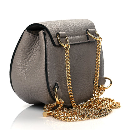 Chloe Grained Lambskin Mini Drew Crossbody Backpack Motty Grey 3 of 8