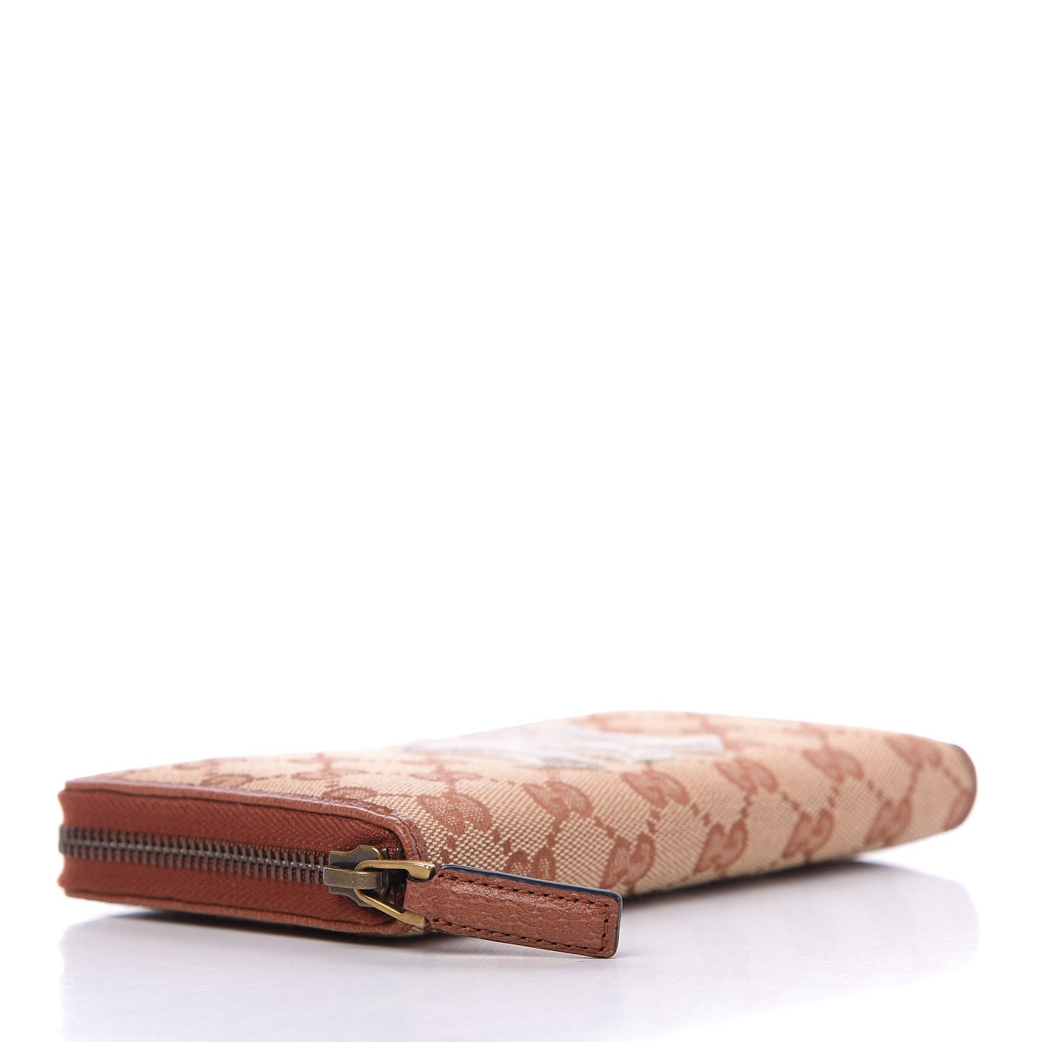 Gucci X MLB GG Monogram NY Yankees Zip Around Wallet Beige Ruggine Ivory 4 of 11