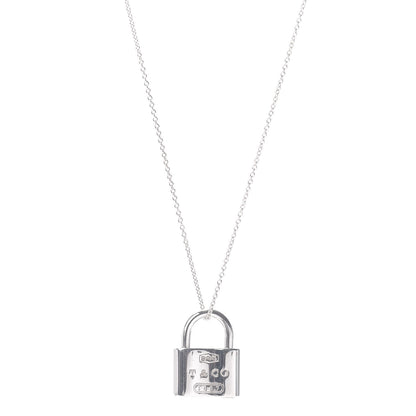 Tiffany Sterling Silver 1837 Lock Charm Pendant Necklace 1 of 4
