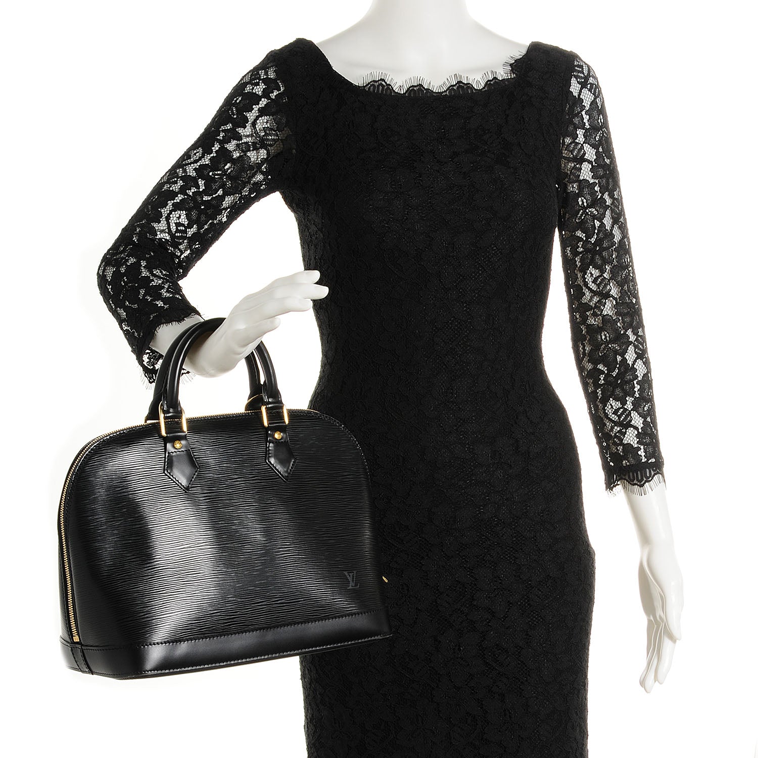 Louis Vuitton Epi Alma PM Black 2 of 7