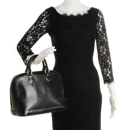 Louis Vuitton Epi Alma PM Black 2 of 7
