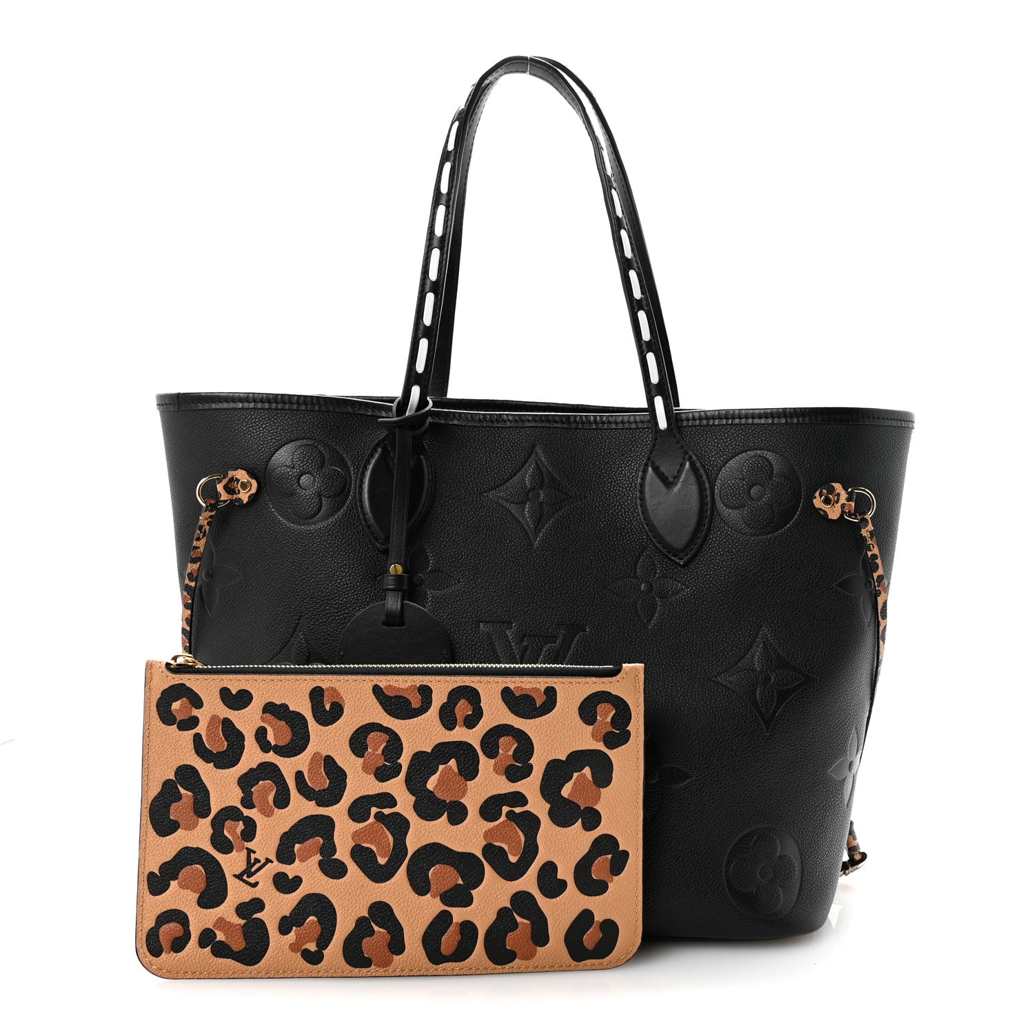 Louis Vuitton Empreinte Monogram Giant Wild at Heart Neverfull MM Black 3 of 10