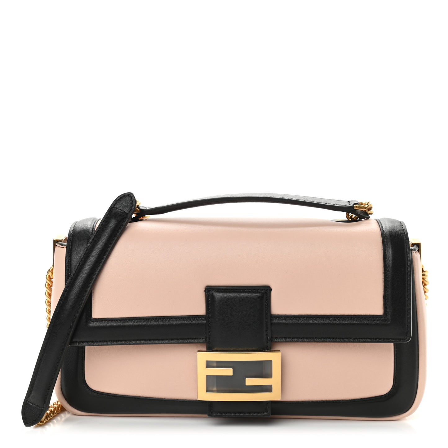 Nappa Apolo Bi-Color Chain Baguette Rosa Quarzo Black