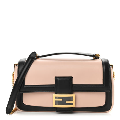 Fendi Nappa Apolo Bi-Color Chain Baguette Rosa Quarzo Black 1 of 9