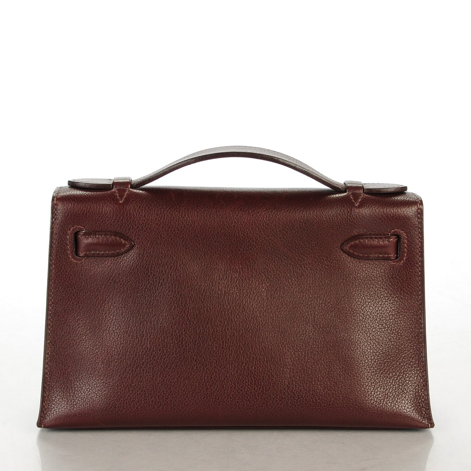 Hermes Evergrain Kelly Pochette Clutch Havane 4 of 19