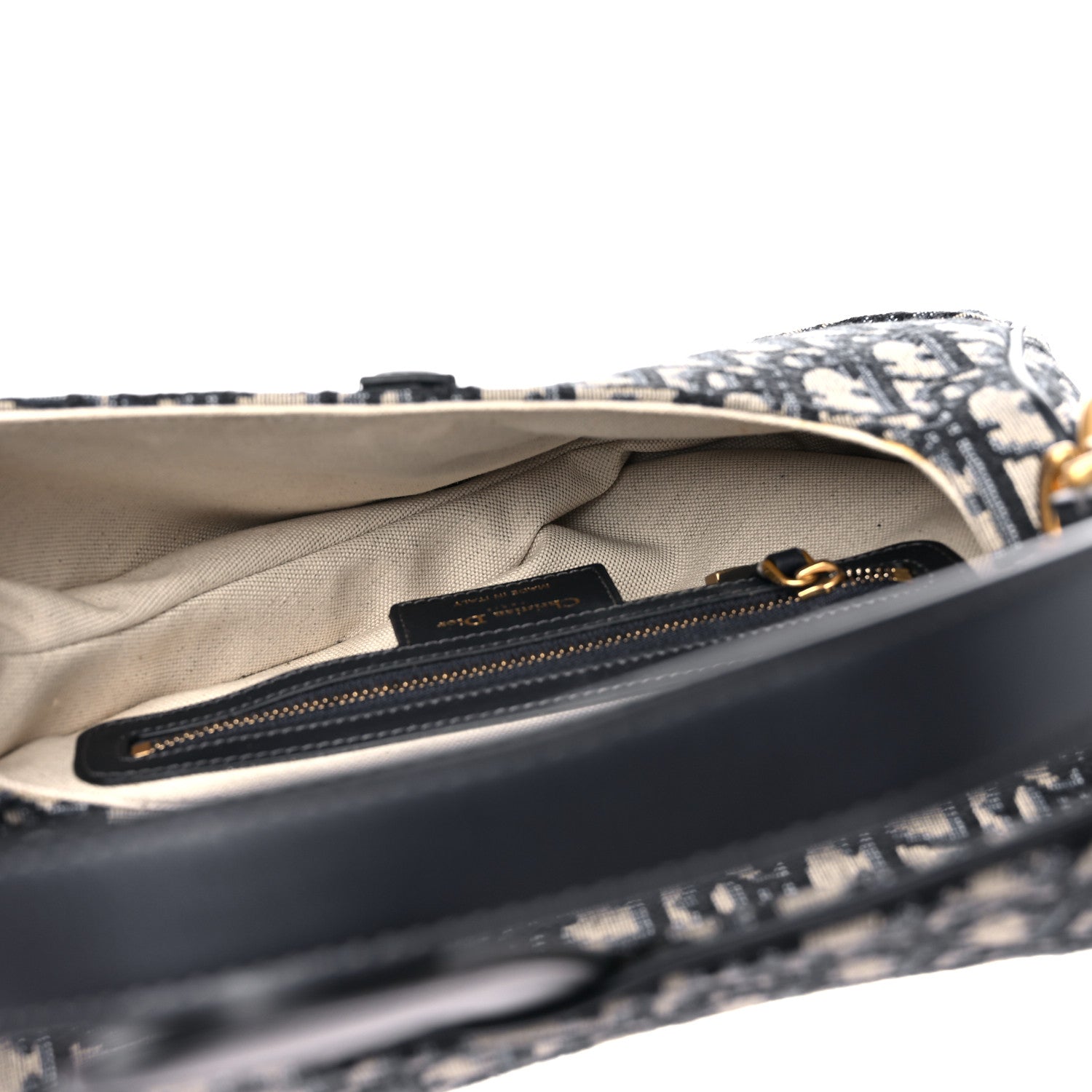 Christian Dior Oblique Saddle Bag Blue 5 of 10