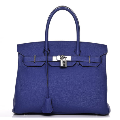 Hermes Togo Birkin 30 Bleu Electrique 1 of 30
