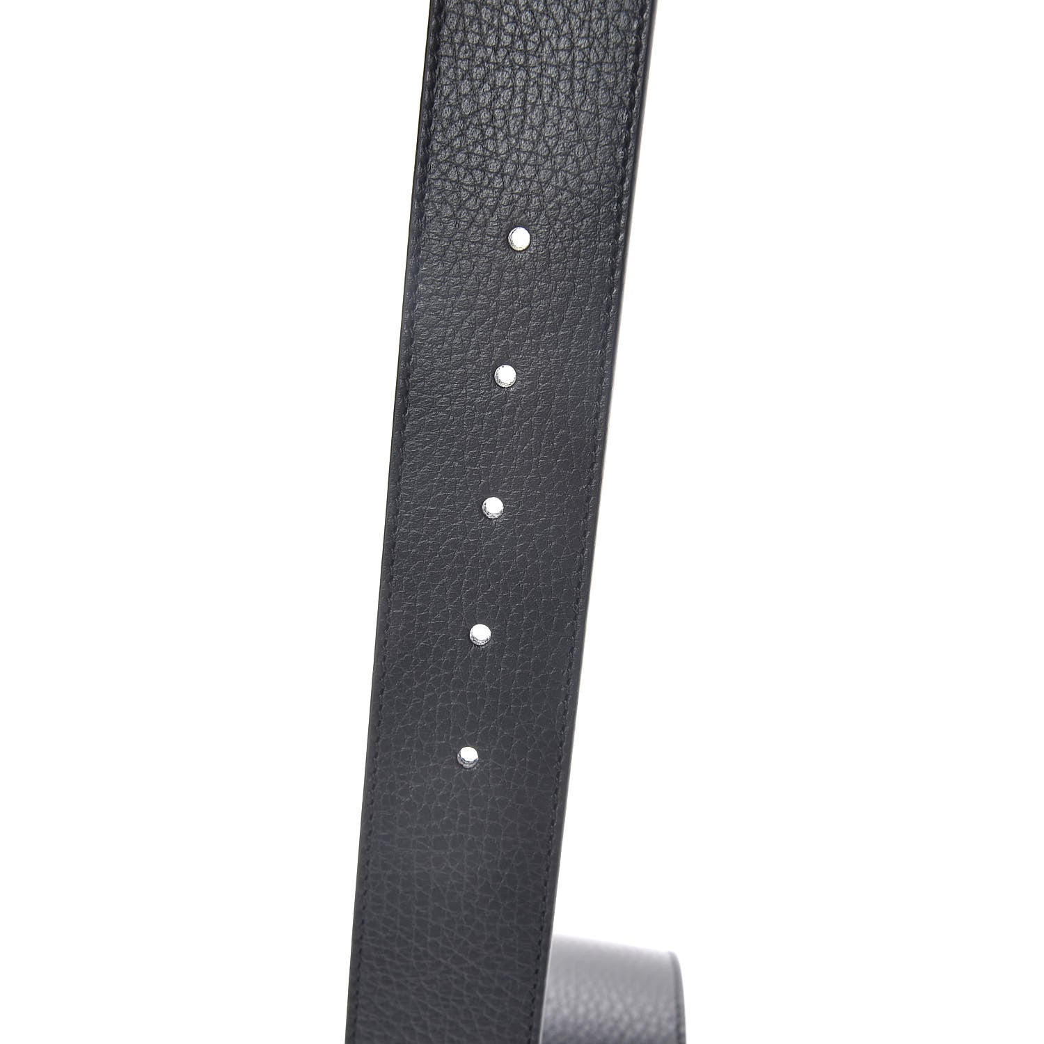 Gucci Dollar Calfskin 1973 Reversible Belt 80 32 Black Mineral Blue 5 of 6