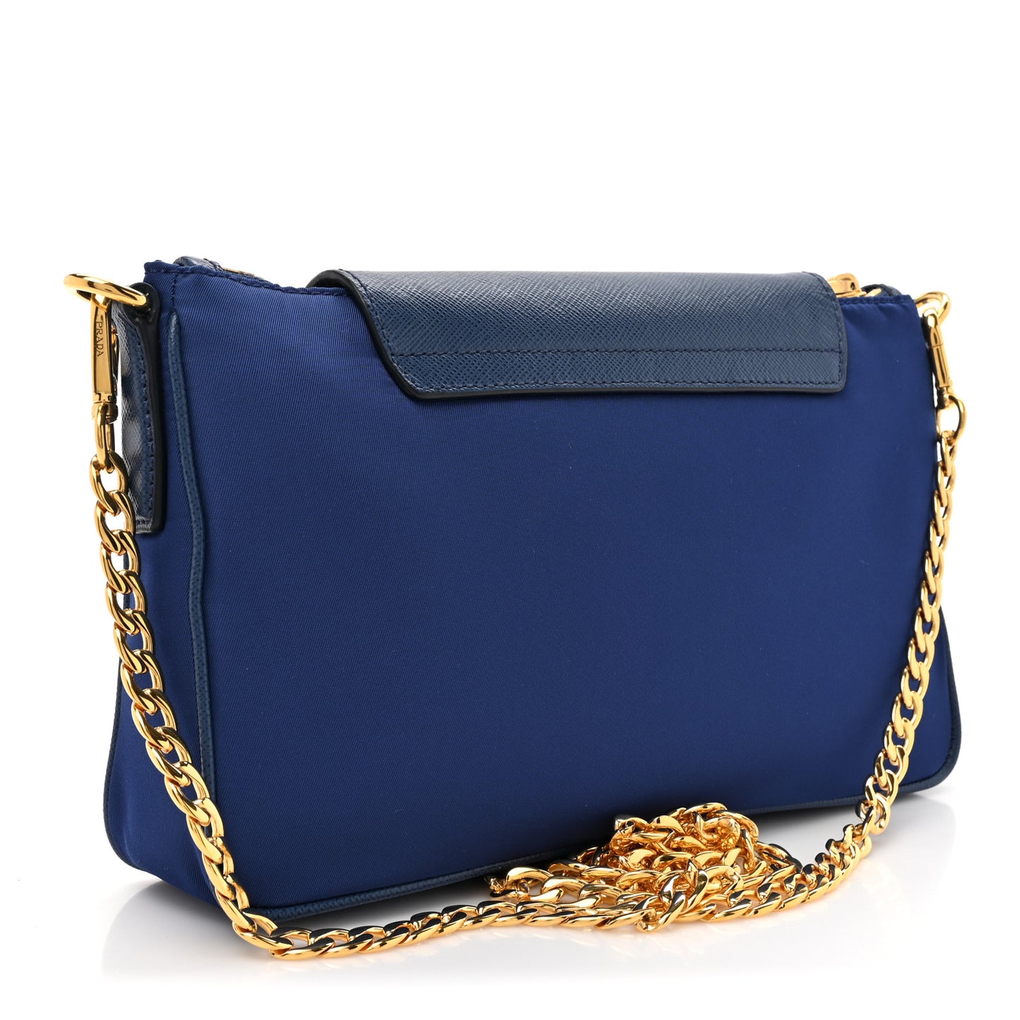 Tessuto Nylon Saffiano Crossbody Bag Bluette