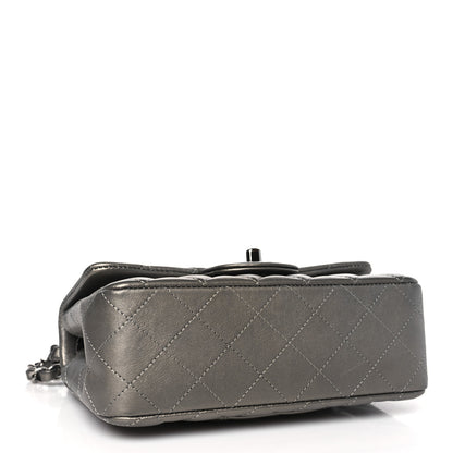 Chanel Metallic Calfskin Quilted Mini Rectangular Flap Ruthenium 5 of 11