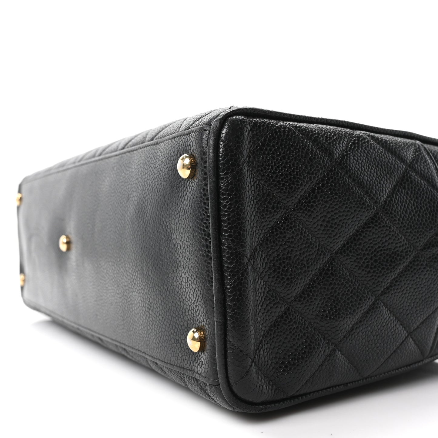Caviar Quilted Large Bowler Black