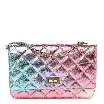 Chanel Metallic Goatskin Quilted 2.55 Reissue Wallet on Chain WOC Multicolor 1 of 10