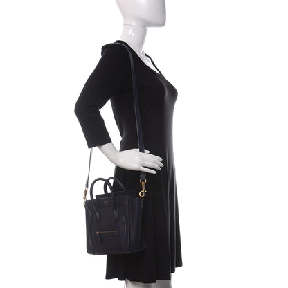 Celine Smooth Calfskin Nano Luggage Ink 2 of 9