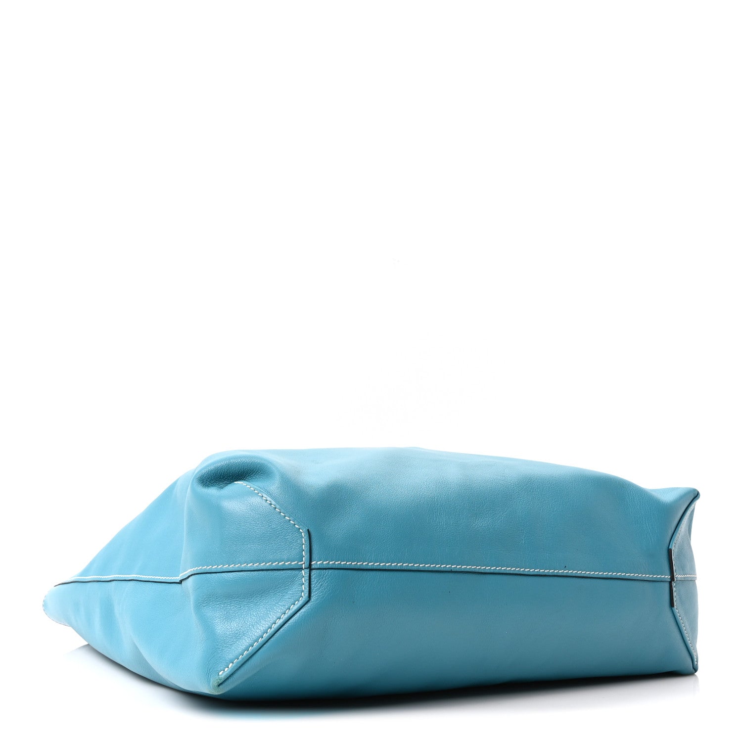 Hermes Veau Sikkim Double Sens 36 Reversible Tote Turquoise Gris Perle 6 of 17