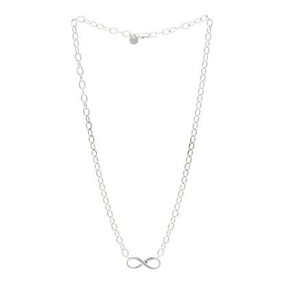 Tiffany Sterling Silver Narrow Infinity Link Necklace 3 of 4