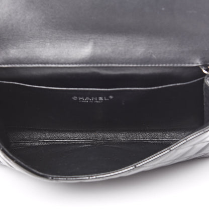 Chanel Patent Quilted Clutch with Chain Flap Black 5 of 10