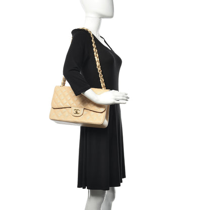 Chanel Caviar Quilted Jumbo Double Flap Beige Clair 2 of 10