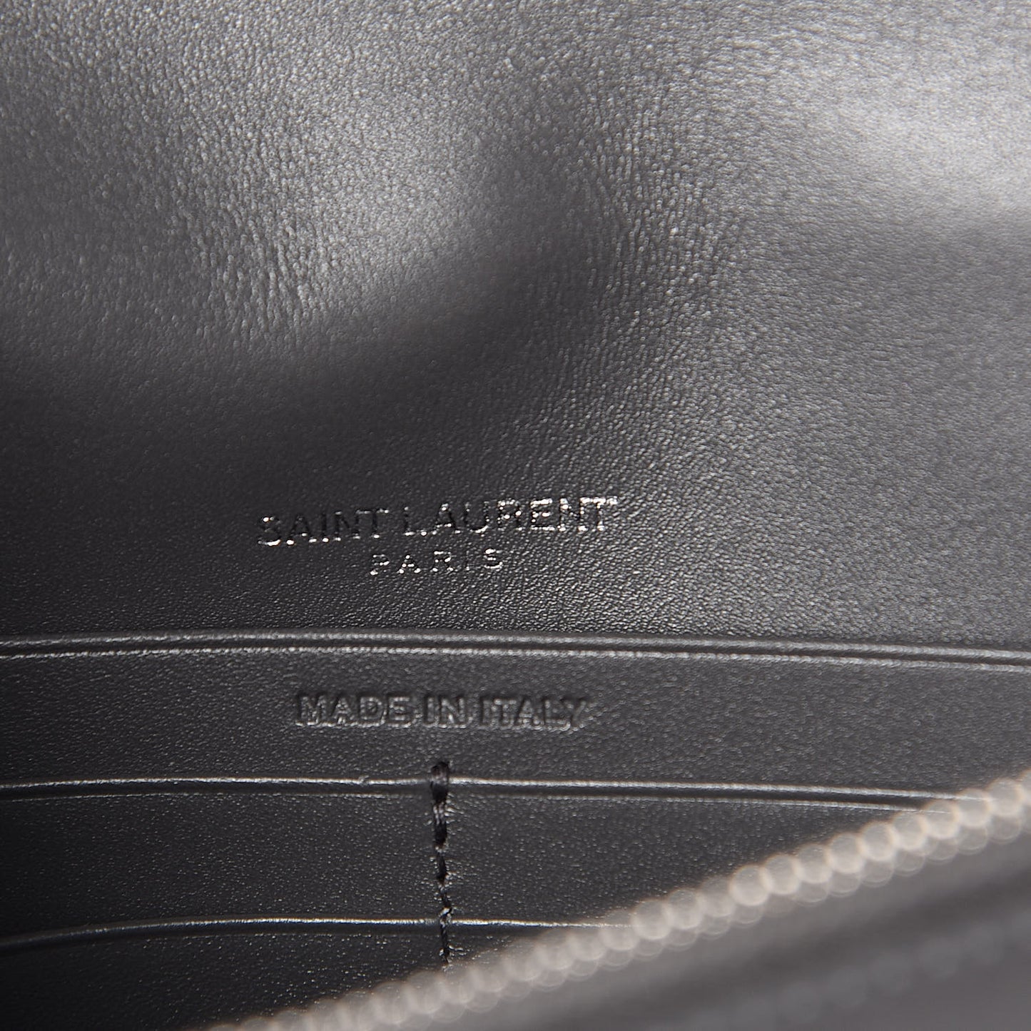 Smooth Calfskin Classic Monogram Kate Tassel Chain Wallet Asphalt