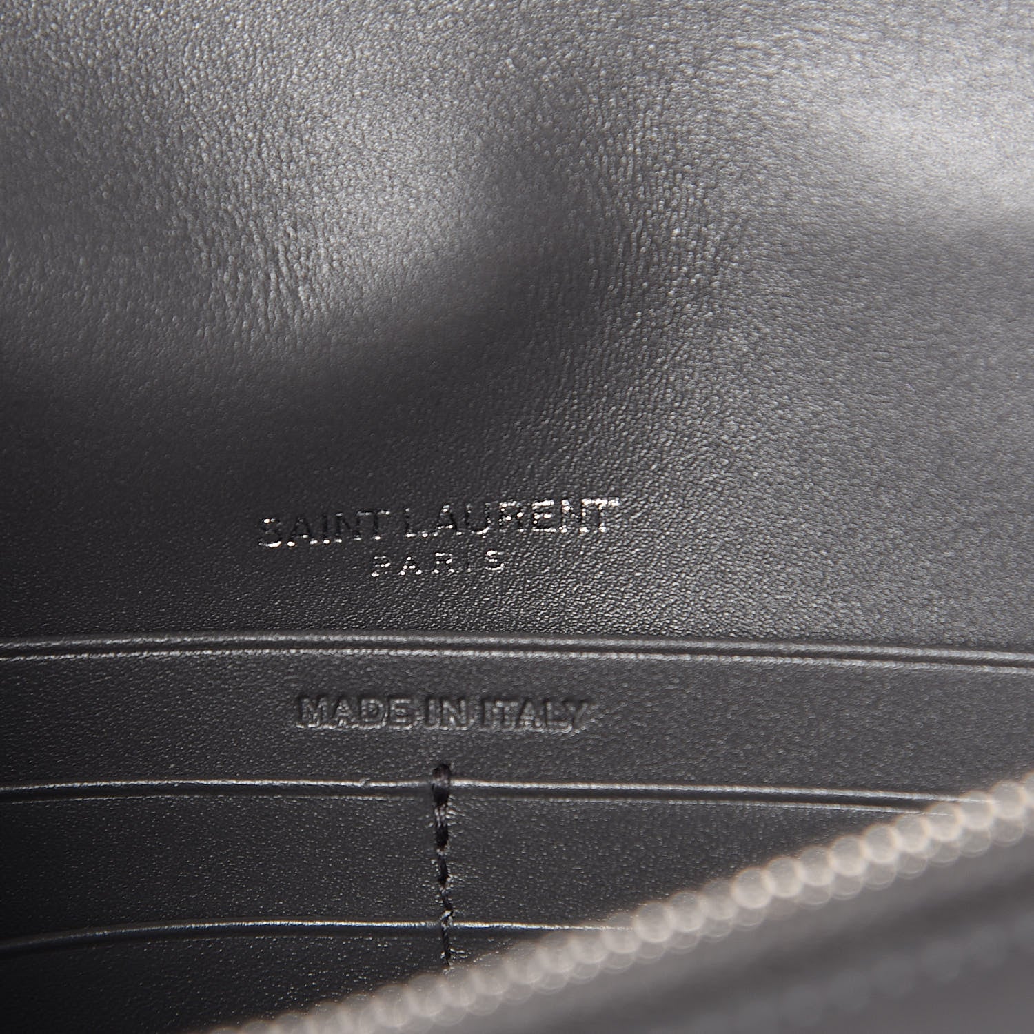 Saint Laurent Smooth Calfskin Classic Monogram Kate Tassel Chain Wallet Asphalt 6 of 10