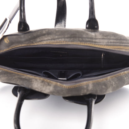 Christian Dior Denim Speedway Saddle Bowler Blue 5 of 15