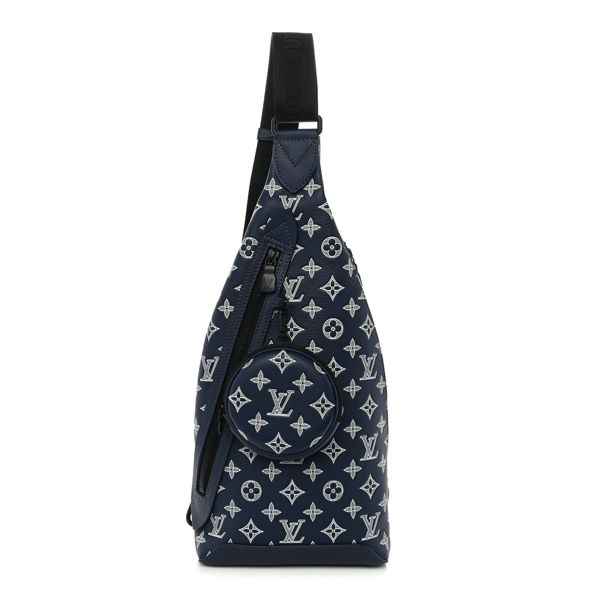 Louis Vuitton Monogram Shadow Duo Slingbag Navy River Blue 1 of 8