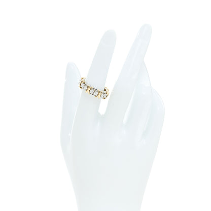 Tiffany Platinum 18K Yellow Gold Diamond Schlumberger Sixteen Stone Ring 53 6.5 2 of 7
