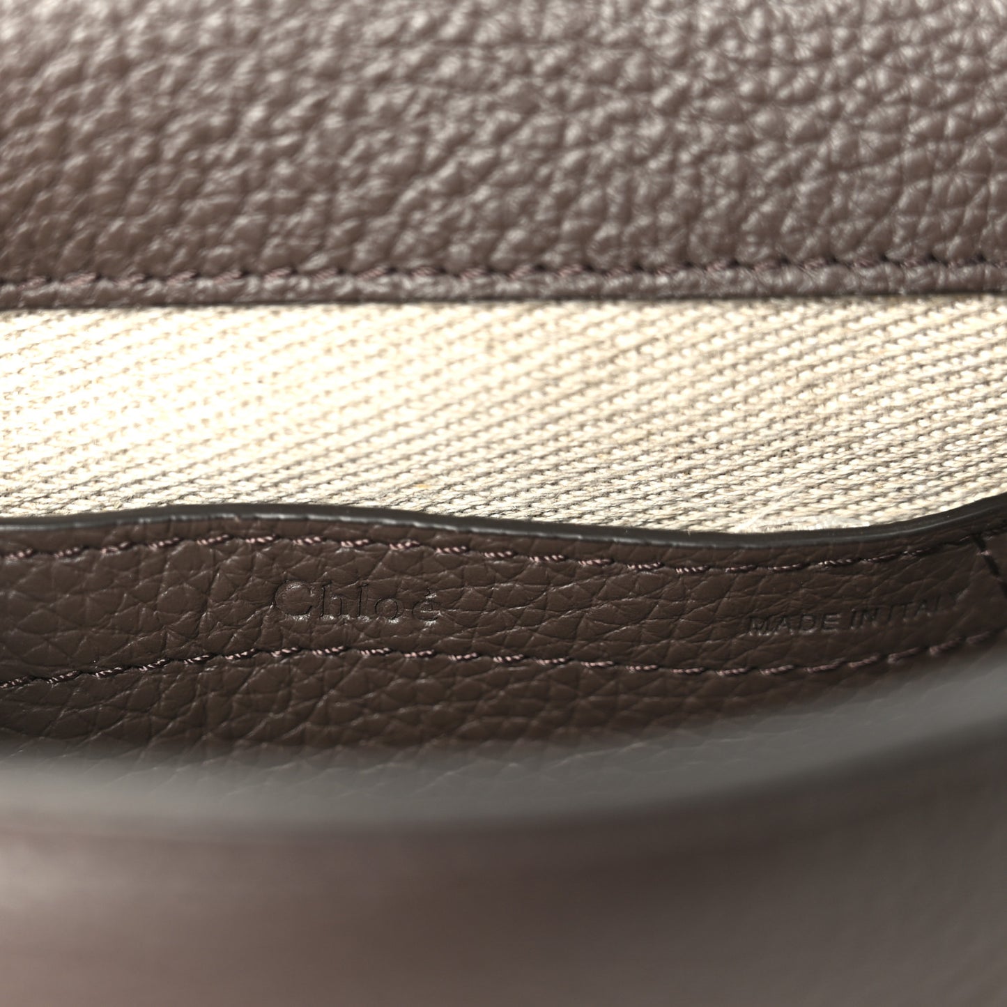 Grained Calfskin Small Marcie Round Crossbody Bag Bold Brown