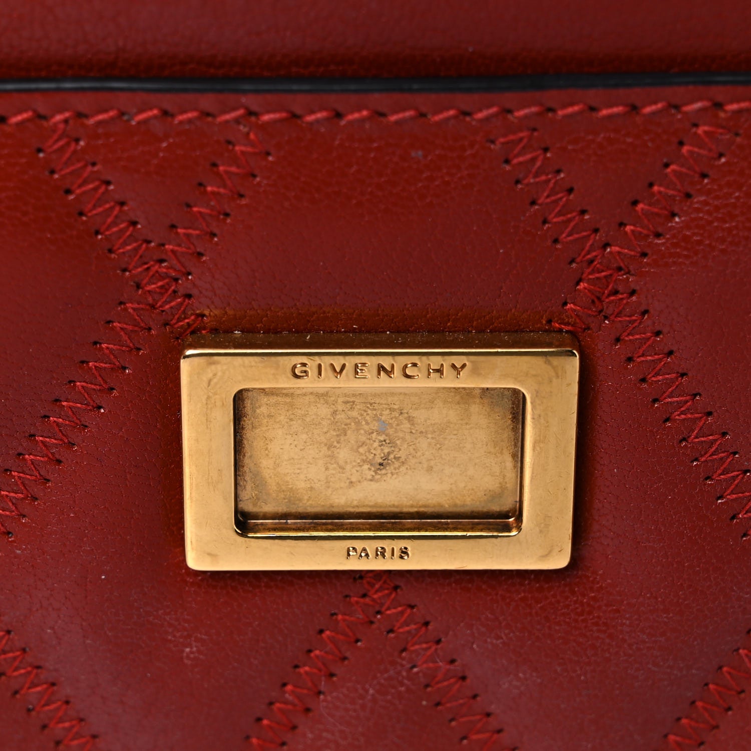 Givenchy Goatskin Quilted GV3 Mini Pocket Convertible Bag Terracotta 11 of 12