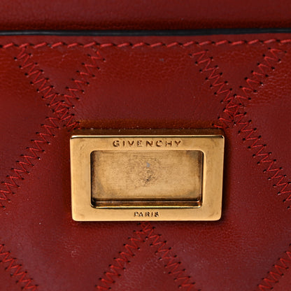 Givenchy Goatskin Quilted GV3 Mini Pocket Convertible Bag Terracotta 11 of 12