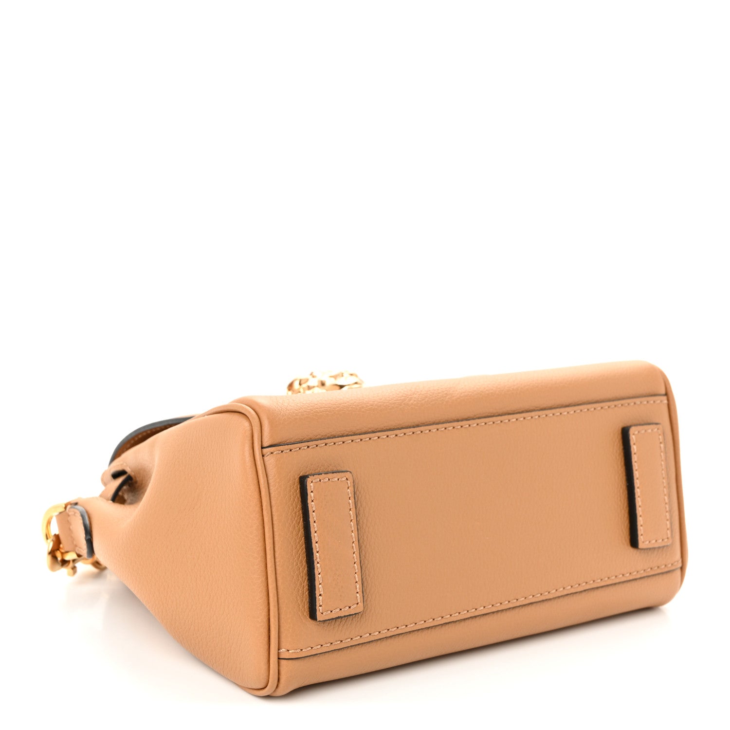 Versace Grained Calfskin Small La Medusa Top Handle Bag Brown 4 of 9