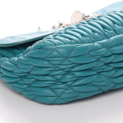 Miu Miu Nappa Matelasse Crystal Flap Bag Turchese 11 of 12