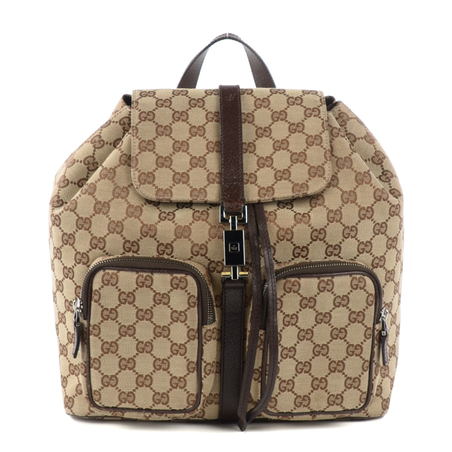 Gucci Monogram Backpack Dark Brown 1 of 10