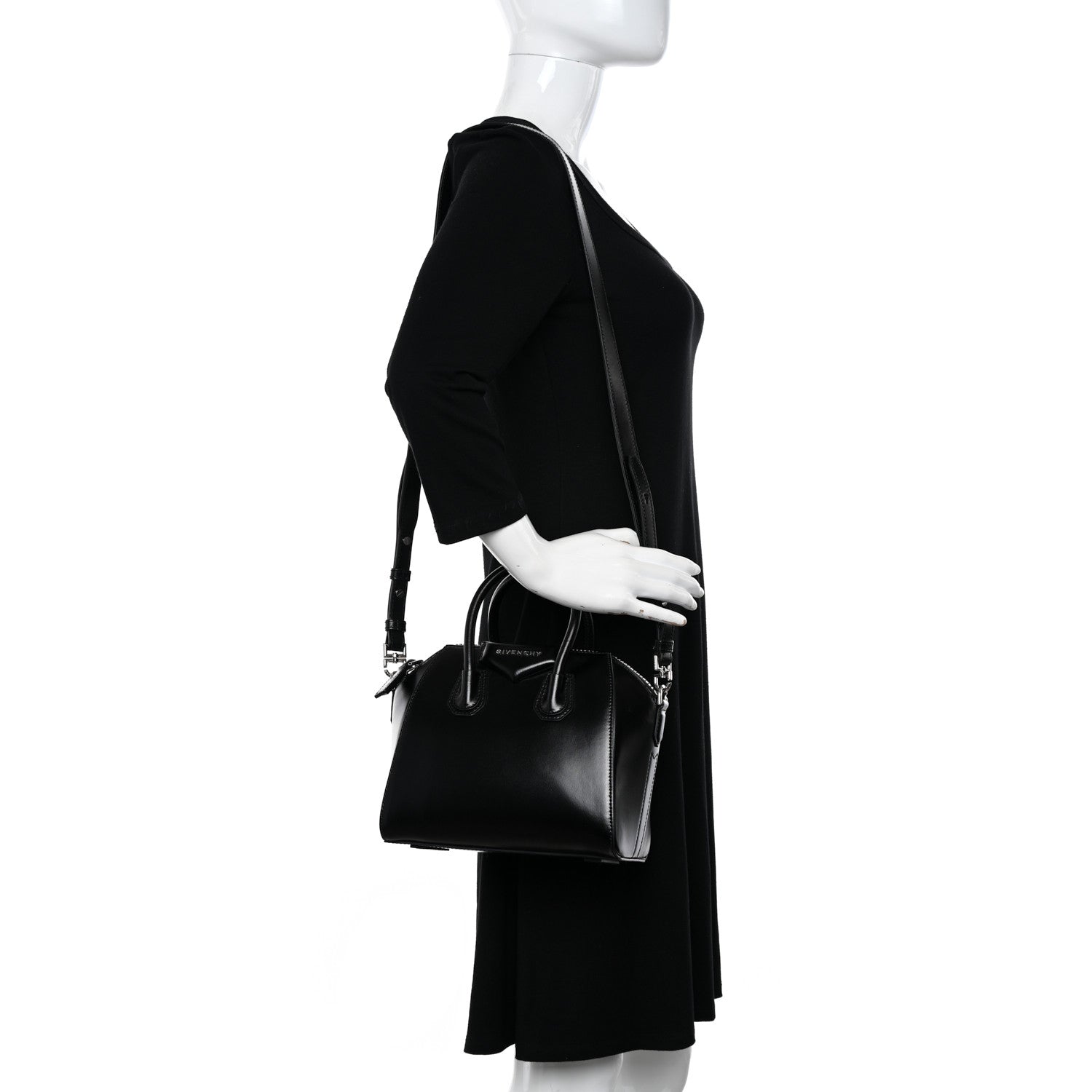Givenchy Shiny Lord Calfskin Mini Antigona Black 2 of 10