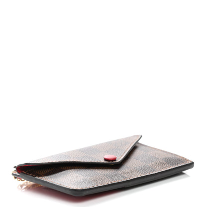 Louis Vuitton Damier Ebene Recto Verso Card Holder Red 4 of 7