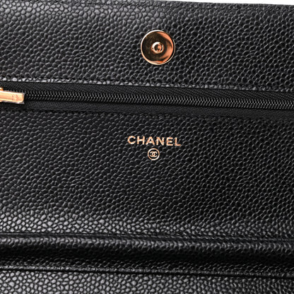 Chanel Caviar Quilted Wallet On Chain WOC Black 6 of 10