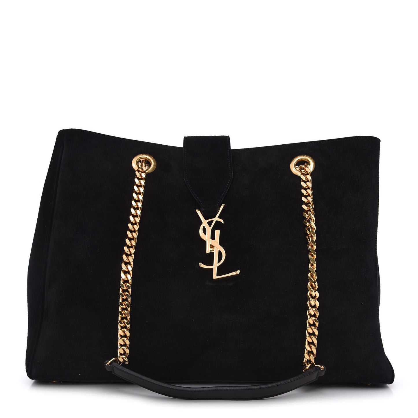 Suede Monogram Cassandre Shopper Black