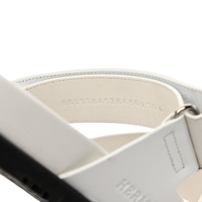 Hermes Calfskin Mens Chypre Sandals 45 White 8 of 24