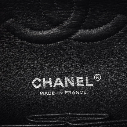 Chanel Lambskin Chevron Quilted Medium Double Flap So Black 7 of 9