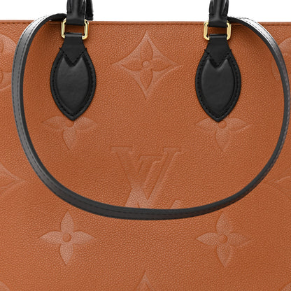 Louis Vuitton Empreinte Monogram Giant Wild At Heart Onthego MM Caramel 7 of 9