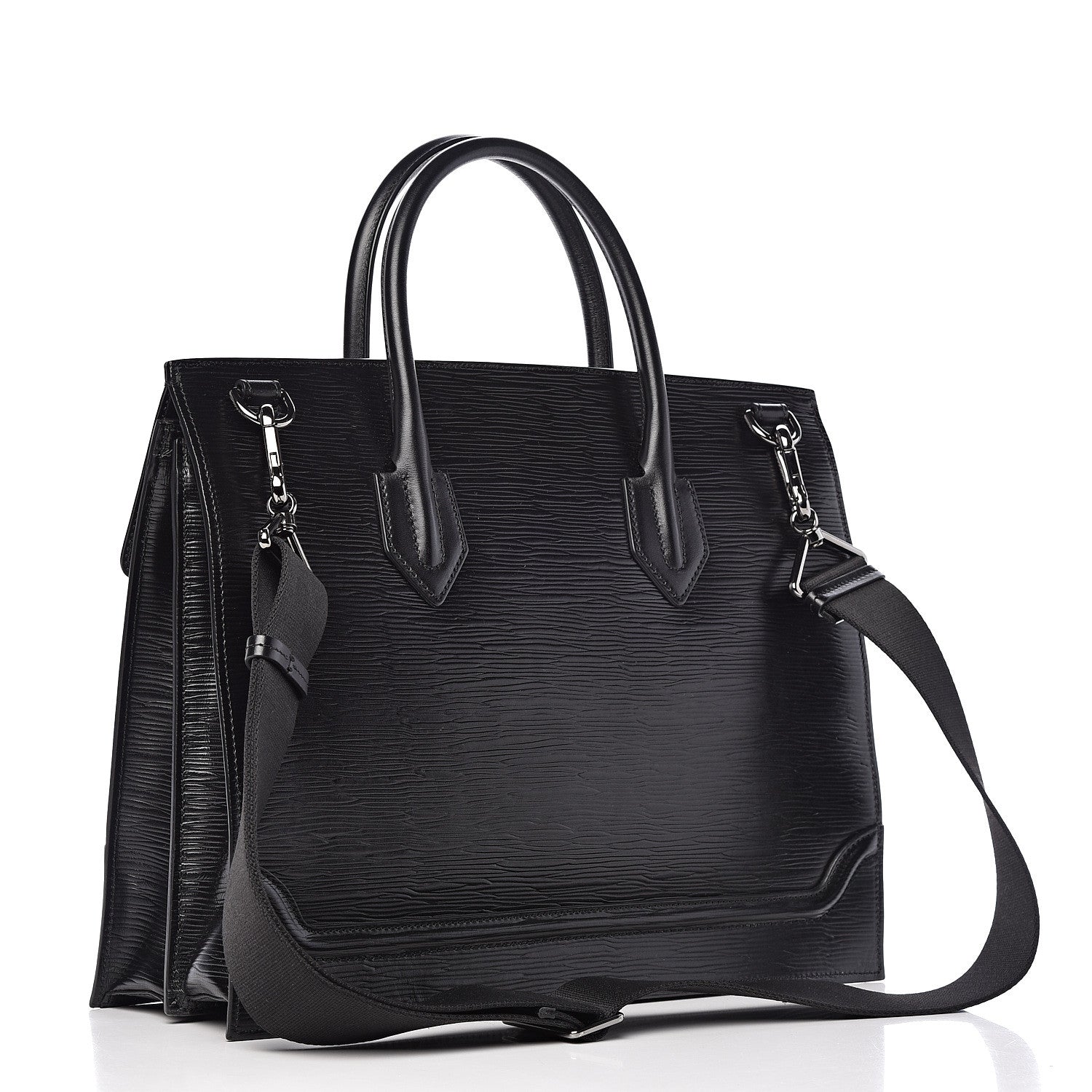 Versace Legno Calfskin Palazzo Top Handle Briefcase Black 3 of 9