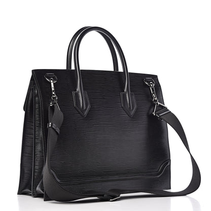Versace Legno Calfskin Palazzo Top Handle Briefcase Black 3 of 9