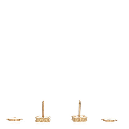Van Cleef & Arpels 18K Yellow Gold Black Onyx Sweet Alhambra Earrings 3 of 5