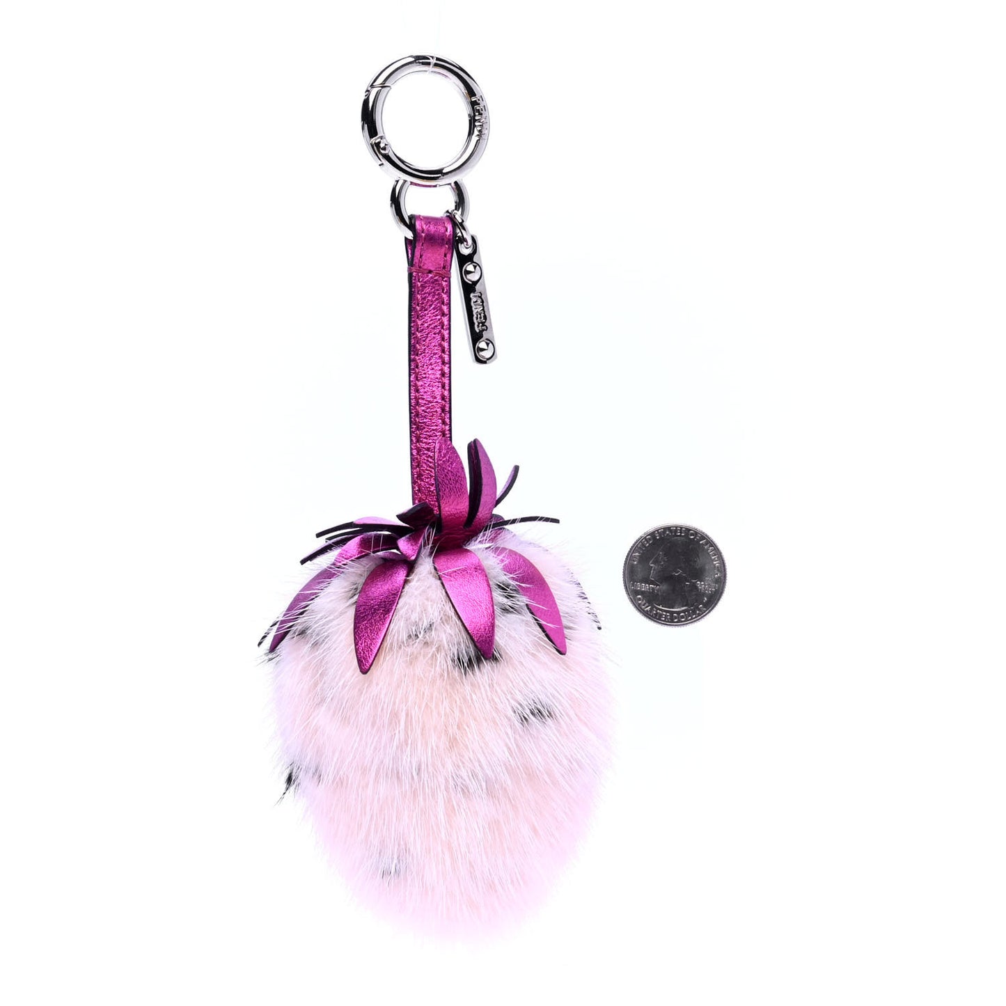 Mink Fur Vitello Catalan Mirror Strawberry Bag Charm Seashell Orchidea
