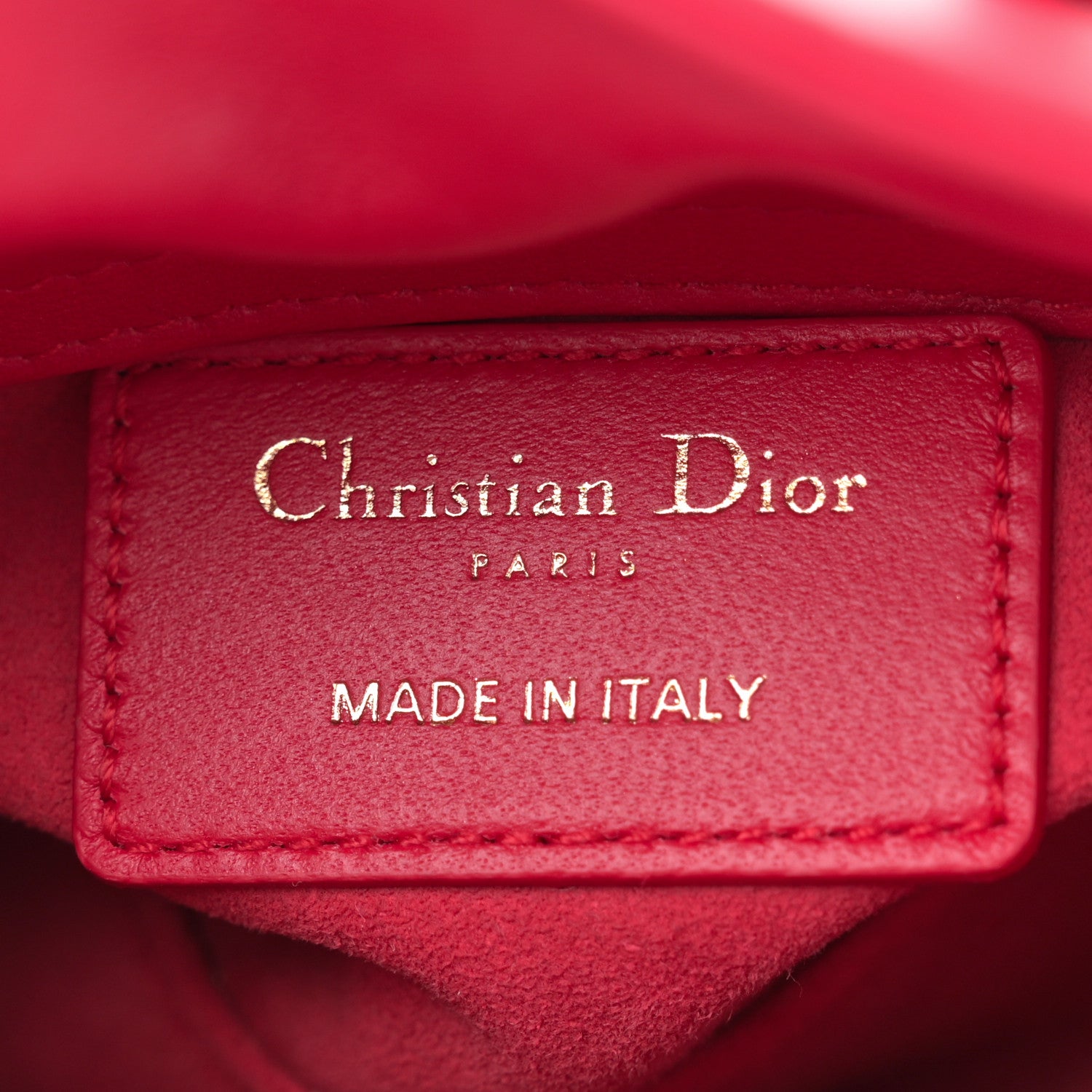 Christian Dior Lambskin Cannage Micro Lady Dior Red 6 of 12