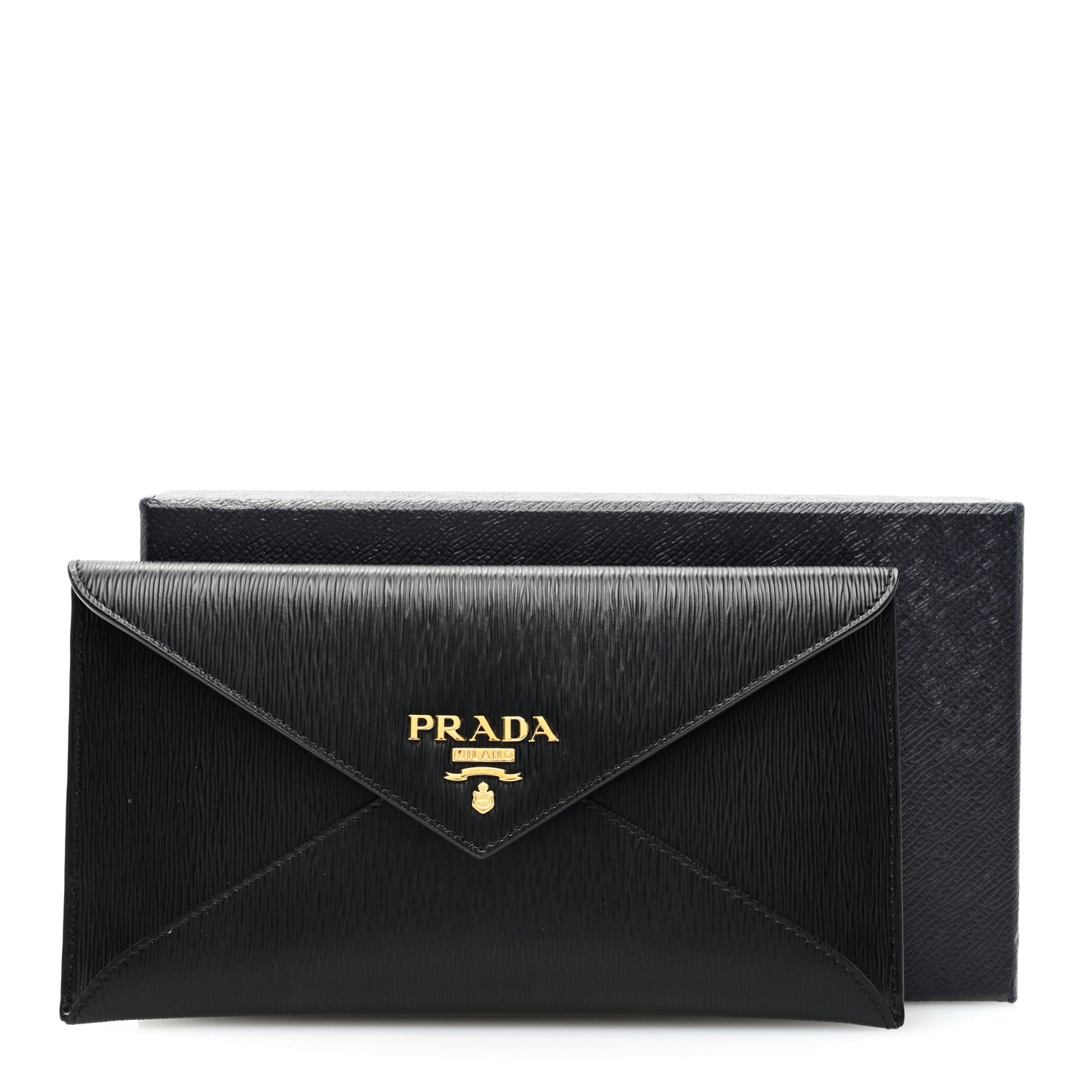 Prada Vitello Move Envelope Wallet Black 7 of 7