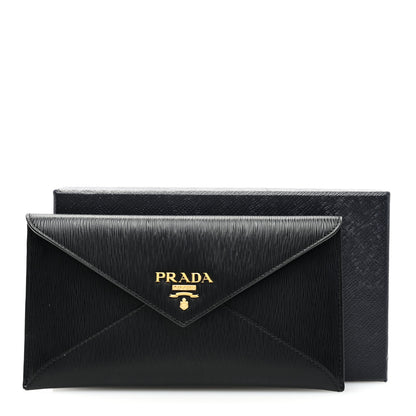 Prada Vitello Move Envelope Wallet Black 7 of 7