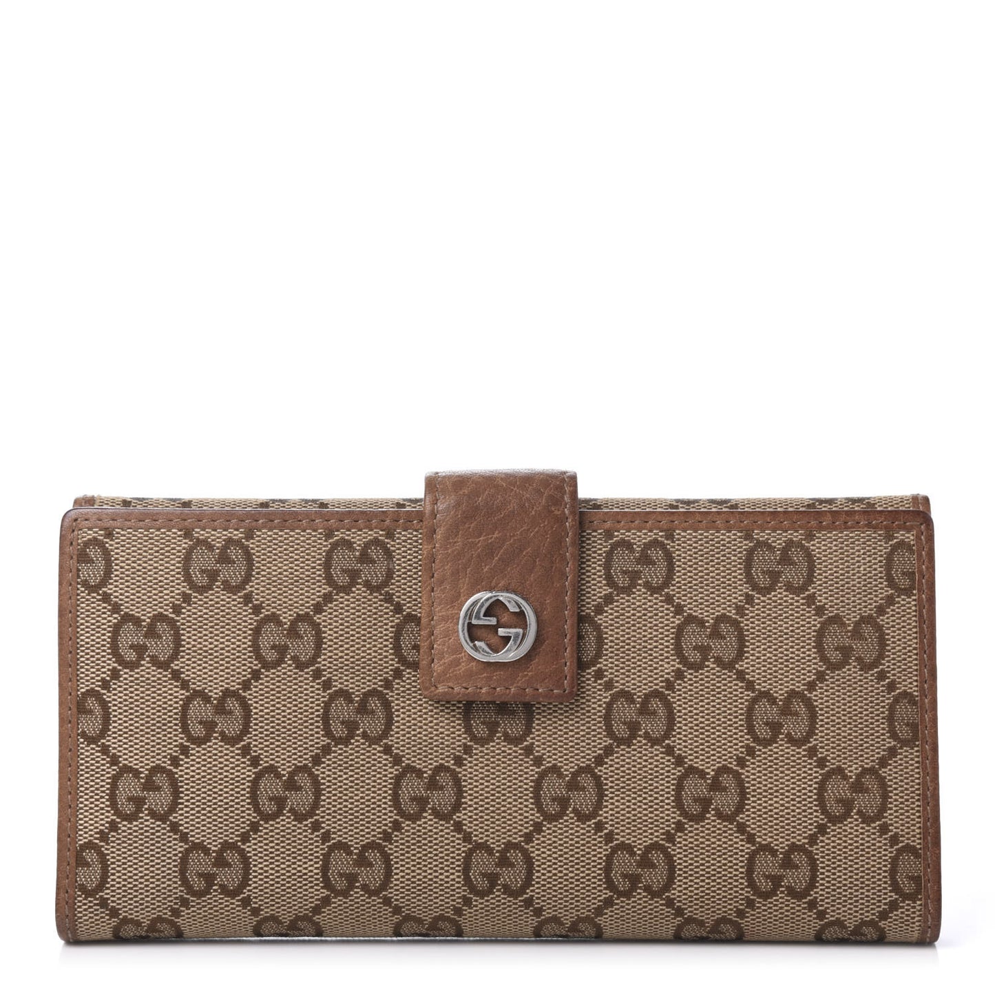 Monogram Old Libeccio Miss GG Continental Wallet Beige Ebony Light Brown