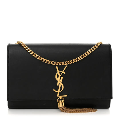 Saint Laurent Smooth Calfskin Medium Classic Monogram Kate Tassel Satchel Black 1 of 15